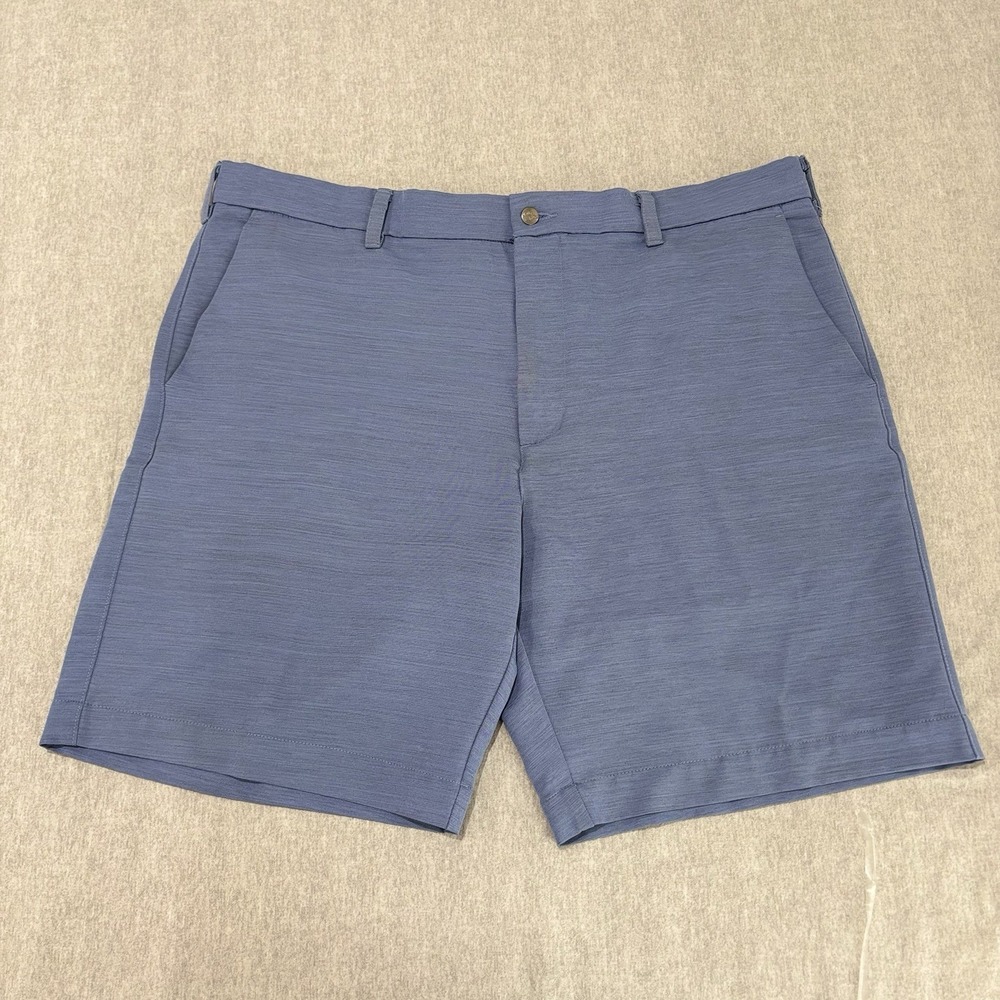 Callaway Mens Blue Heathered Golf Shorts Size 40 Performance Stretch Flat Front